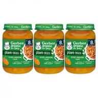 Dania dla dzieci - Gerber Organic Plant-tastic Obiadek gulasz z marchewki i fasoli dla niemowląt po 8 miesiącu Zestaw 3 x 190 g Bio - miniaturka - grafika 1