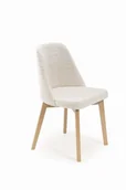 Krzesła - Flavio 1 krzesło tapicerowane beżowe nogi dąb artisan - miniaturka - grafika 1