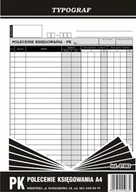 Druki akcydensowe - DRUK SAMOKOPIUJĄCY POLECENIE KSIĘGOWANIA A4 80 KARTEK TYPOGRAF - miniaturka - grafika 1