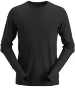 Odzież robocza - 2427 T-shirt wełniany AllroundWork - długi rękaw Snickers Workwear czarny - miniaturka - grafika 1