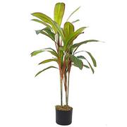 Sztuczne kwiaty - Leaf Tropikalna sztuczna roślina palmowa, mieszane materiały, dracena duża, 100 cm - miniaturka - grafika 1