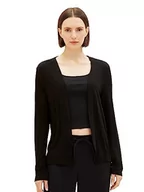Swetry damskie - TOM TAILOR Damski kardigan Basic na lato, 2999 - Black, M - miniaturka - grafika 1