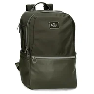 Torby na laptopy - Pepe Jeans Christine Plecak Na Laptopa 15,6 cala Zielony 29 x 40 x 11 cm Poliester z Detalami Ze Sztucznej Skóry 15,6 L by Joumma Bags, Zielony, Talla única, plecak na laptopa - miniaturka - grafika 1