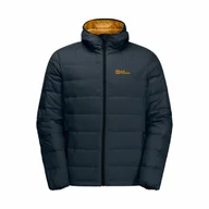 Kurtki męskie - Męska kurtka puchowa Jack Wolfskin ATHER DOWN HOODY M midnight sky - L - miniaturka - grafika 1