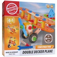 Klocki - Klocki konstrukcyjne TACTIC Heros (Play & Learn) Samolot Zestaw konstrukcyjny 4w1 HE0008 - miniaturka - grafika 1
