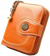 Portfele - Portfel Brelok Skórzany Retro Portmonetka Mały - miniaturka - grafika 1