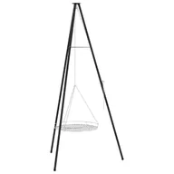 Akcesoria i części AGD - vidaXL Trójnóg do gotowania na ognisku z rusztem grillowym 170 cm Stal - miniaturka - grafika 1