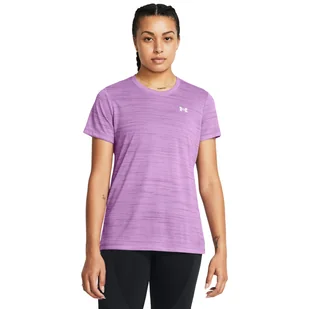 Damska Koszulka z krótkim rękawem UNDER ARMOUR TECH TIGER SSC 1384222-560 – Fioletowy - Koszulki i topy damskie - miniaturka - grafika 1