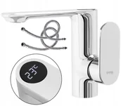 Baterie umywalkowe - Rea Bateria umywalkowa Mils LCD Chrome Niska B2000 - miniaturka - grafika 1