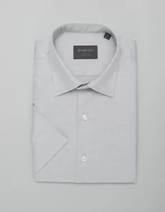 koszula canosa 00430 krótki rękaw szary slim fit - Koszule męskie - miniaturka - grafika 1