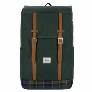 Herschel Retreat Plecak 43 cm Komora na laptopa darkest spruce winter plaid - Plecaki - miniaturka - grafika 1