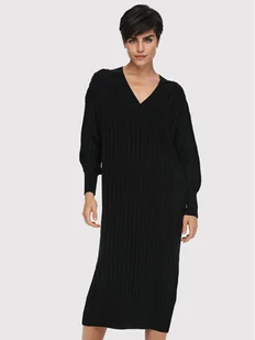 ONLY Sukienka dzianinowa New Tessa 15236372 Czarny Regular Fit - Sukienki - miniaturka - grafika 1