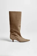 Kozaki damskie - Zamszowe kozaki na średnim obcasie - Patrizia Aryton - miniaturka - grafika 1