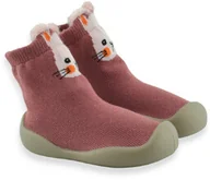 Buty dla dziewczynek - Dziewczęce niechodki skarpety króliczek 002P079 Brudny Róż - miniaturka - grafika 1