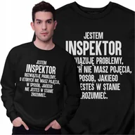 Bluzy męskie - Bluza Dla Inspektora Śmieszny Prezent Rozwiązuję Problemy Bluza Męska - miniaturka - grafika 1