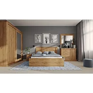 Zestaw Mebli Do Sypialni W Dekorze Kraft Złoty M0-M55