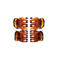 Pozostałe akcesoria fryzjerskie - Donegal Bursztynowe Klamerki Do Włosów 4 Sztuki - miniaturka - grafika 1