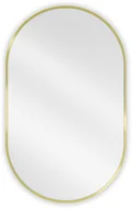 Lustra - Mexen Loft lustro łazienkowe owalne 90 x 55 cm, rama złota - 9851-090-055-000-50 - miniaturka - grafika 1