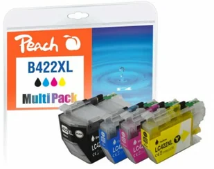 Peach PI500-383 nabój z tuszem 4 szt. Zamiennik Wysoka (XL) wydajność Czarny, Cyjan, Purpurowy, Żółty - Tusze zamienniki - miniaturka - grafika 1
