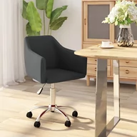 Fotele i krzesła biurowe - shumee shumee Obrotowe krzesło biurowe ciemnoszare obite tkaniną - miniaturka - grafika 1