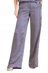 GUESS ELEGANCKIE SPODNIE CYGARETKI Z NADRUKIEM LOGO 44 GMA - Spodnie damskie - miniaturka - grafika 1