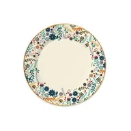 Talerze - Talerz deserowy Ville 20 cm kwiatki kremowy - miniaturka - grafika 1