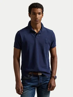 Polo Ralph Lauren Polo 710938137006 Granatowy Slim Fit - Koszulki męskie - miniaturka - grafika 1