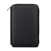 Etui na dokumenty i karty - Skórzany organizer na dokumenty czarny - miniaturka - grafika 1