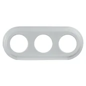 Klawisze i ramki - Ramka potrójna ceramiczna, biała, VINTAGE - miniaturka - grafika 1