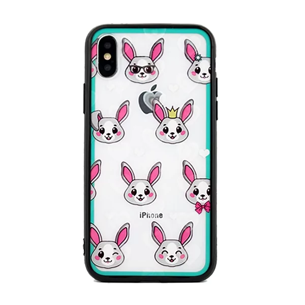 Beline Etui Hearts iPhone 5/5S/SE wzór 2 clear (rabbits)