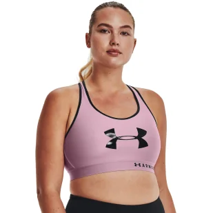Biustonosz sportowy Under Armour Mid Keyhole Graphic - Bielizna sportowa damska - miniaturka - grafika 3
