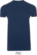 Koszulki męskie - SOLS T-shirt męski Slim Fit 00580 Blue French Navy M - miniaturka - grafika 1