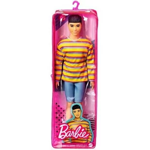 Mattel Lalka Barbie Fashionistas Ken Bluza kolorowe paski GXP-783778 - Lalki dla dziewczynek - miniaturka - grafika 1