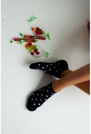 Skarpetki damskie - Stopki w Kropki, Kolor Granatowy, Rozmiar 37-41 - miniaturka - grafika 1