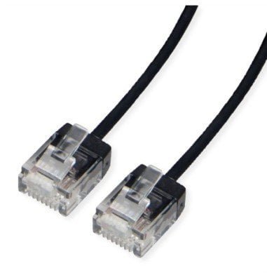 ROLINE UTP Data Center Patch Cord Cat.6A Class EA, LSOH, Slim, Ultra Short Connector, czarny, 5 m