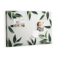 Tablice i flipcharty - Kolorowy Organizer - Tablica Korkowa z Pinezkami - Ramka z liści 60x40 cm - miniaturka - grafika 1