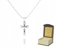Biżuteria dla dzieci - Srebrny łańcuszek + KRZYŻYK PRAWOSŁAWNY 50cm L2K25 - miniaturka - grafika 1