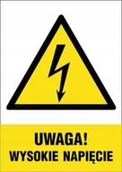 Akcesoria BHP - Tabliczka Uwaga! Wysokie napięcie 10x15cm PCV 1mm - miniaturka - grafika 1