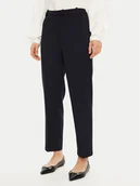 Spodnie damskie - Tommy Hilfiger Chinosy WW0WW44090 Granatowy Regular Fit - miniaturka - grafika 1