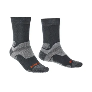 Męskie skarpety trekkingowe Bridgedale Midweight Merino Performance Boot gunmetal - 40-43 - Skarpetki męskie - miniaturka - grafika 1
