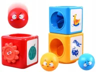 Sortery dla dzieci - Kolorowa Piramida sorter Wieża układanka ZA4538 - miniaturka - grafika 1