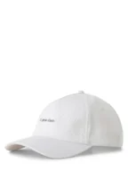 Czapki damskie - Calvin Klein Czapka damska Kobiety Bawełna biały jednolity, ONE SIZE - miniaturka - grafika 1