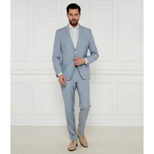 BOSS BLACK Wełniany garnitur H-Huge-2Pcs-224 Slim Fit - Garnitury - miniaturka - grafika 1