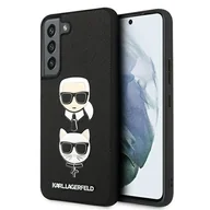Etui i futerały do telefonów - Karl Lagerfeld KLHCS22MSAKICKCBK S22+ S906 czarny/black Saffiano Karl & Choupette Head KF000928-0 - miniaturka - grafika 1