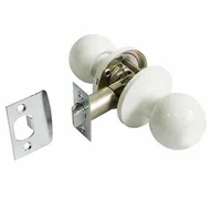Meble modułowe i akcesoria - Gałka Klamka do drzwi pokojowych Mosiądz Biała - miniaturka - grafika 1