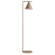 Lampy stojące - Lampa stojąca do biura Form 1108A17 Aldex stożkowy klosz metalowy beżowa - miniaturka - grafika 1