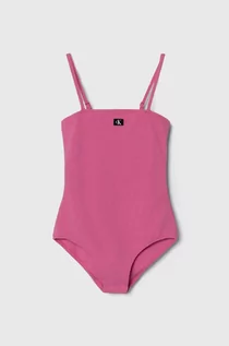Stroje kąpielowe dla dziewczynek - Calvin Klein Jeans jednoczęściowy strój kąpielowy dziecięcy kolor różowy - grafika 1