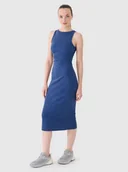 Sukienki - Damska sukienka midi 4F 4FRSS25TDREF180 - granatowa - miniaturka - grafika 1