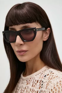 Okulary przeciwsłoneczne - Gucci okulary przeciwsłoneczne damskie kolor brązowy GG1520S - grafika 1