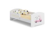 Łóżka - Łóżko dla dziecka, LUK, z barierką, z materacem, 140x70 cm - miniaturka - grafika 1